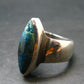 Quantum Quattro Shattuckite Malachite Dioptase Chrysocola Ring in SS From Namibia - Size 8 - 9.42 Grams