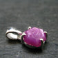 Ruby Crystal Silver Pendant from Africa - 0.6" - 1.23 Grams