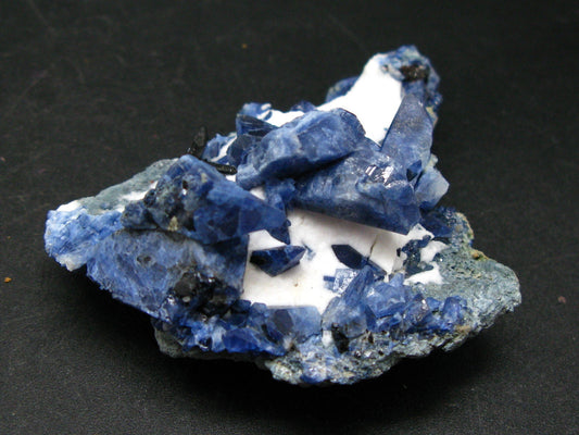 Museum Benitoite and Neptunite on Natrolite Cluster From California - 3.2"