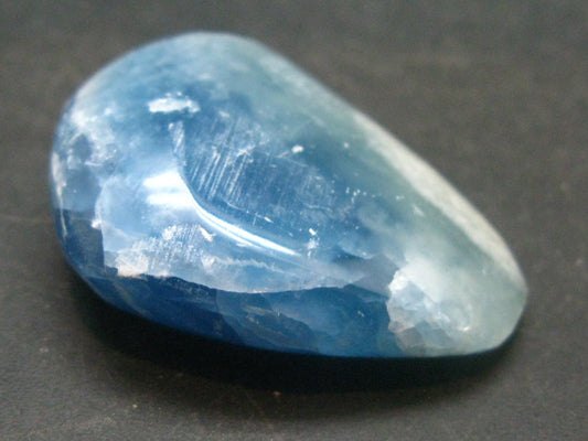 Aquatine Blue Calcite Tumbled Stone from Argentina - 1.7"- 29.06 Grams