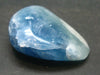 Aquatine Blue Calcite Tumbled Stone from Argentina - 1.7"- 29.06 Grams