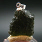 Moldavite Tektite Silver Pendant from Czech Republic - 1.0" - 3.28 Grams