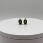 Minimalist Moldavite Earrings – Sterling Silver - Weight 2.77 Grams
