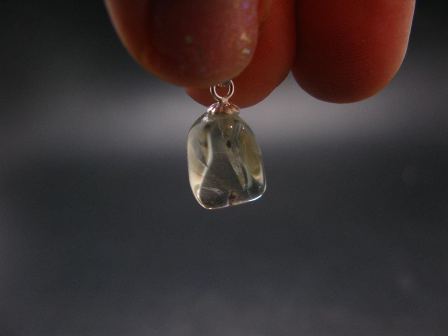 Bytownite Golden Labradorite Silver Pendant From Mexico - 0.7"