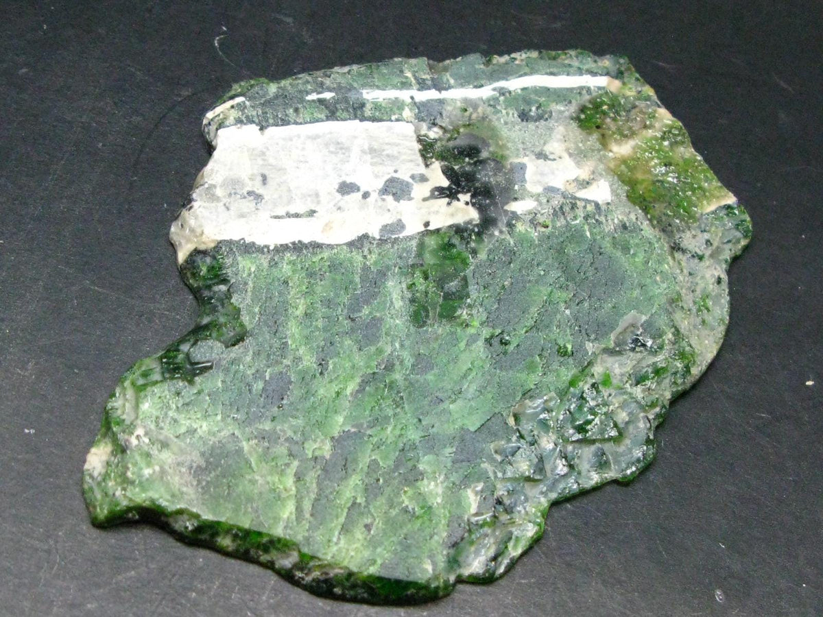 Chrome Diopside Polished Slice From Russia - 2.0" - 84.80 Grams