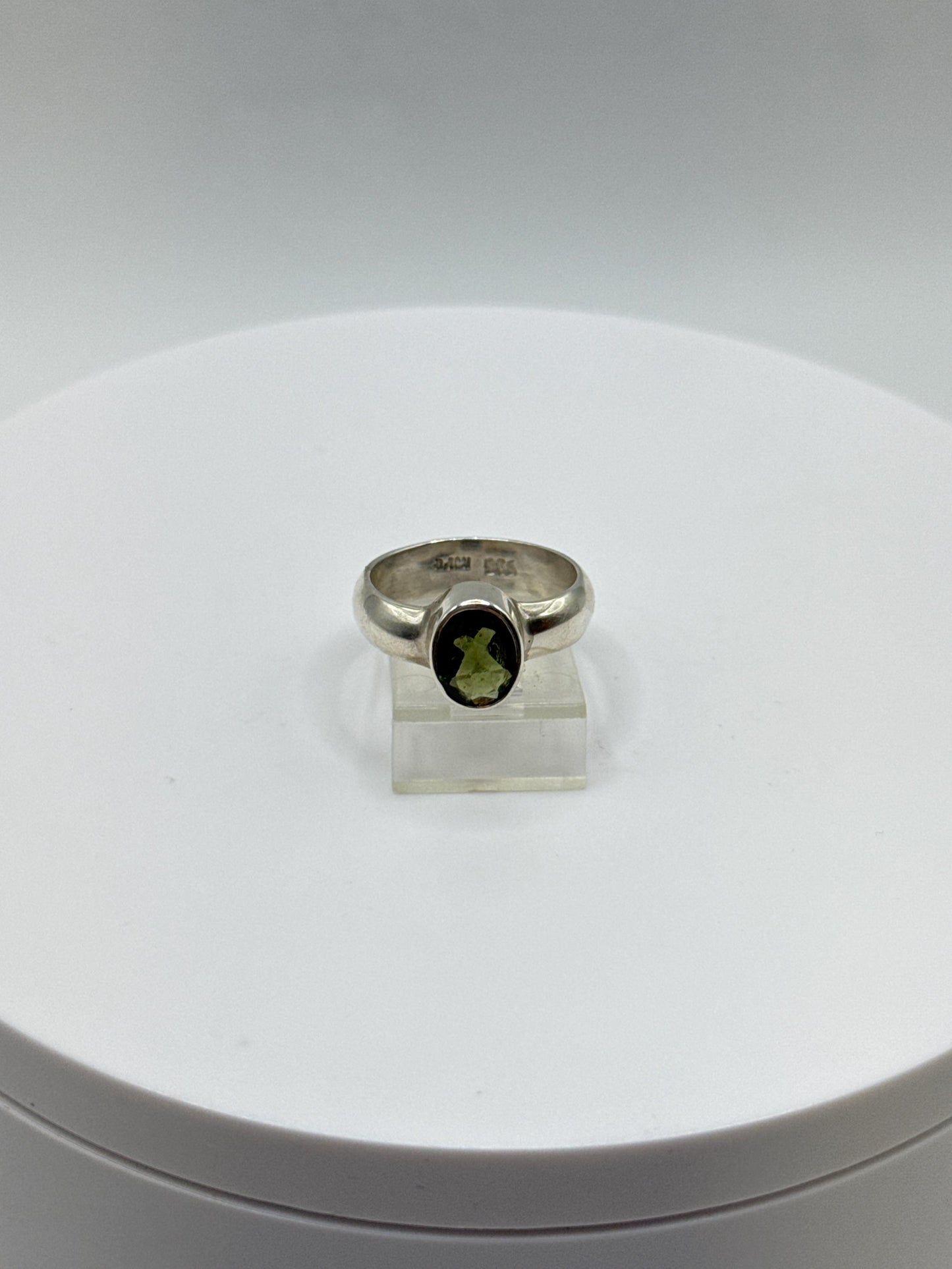 Natural Moldavite Ring | Genuine Moldavite Gemstone | Transformation Crystal Jewelry - Size 6.5