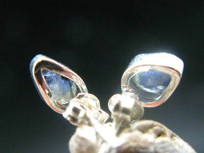 Benitoite Stud Earrings Sterling Silver From California - 1.51 Grams