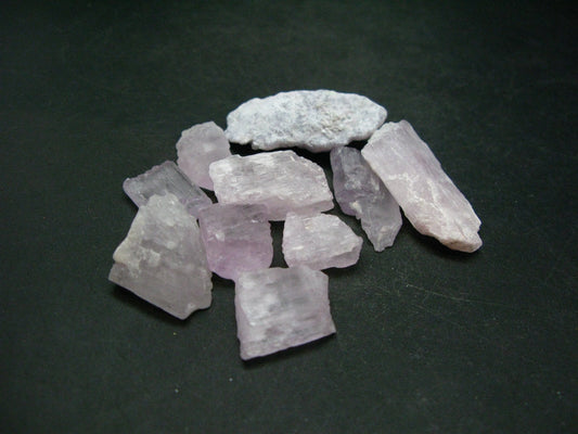 Lot of 10 Gem Kunzite Crystal From Afghanistan - 62.7 Grams