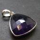 Large Genuine Rich Purple Amethyst Sterling Silver Pendant From Brazil - 1.1" - 4.0 Grams