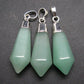 Lot of 3 Natural Diamond Shape Green Aventurine Pendant from India