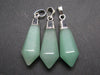 Lot of 3 Natural Diamond Shape Green Aventurine Pendant from India