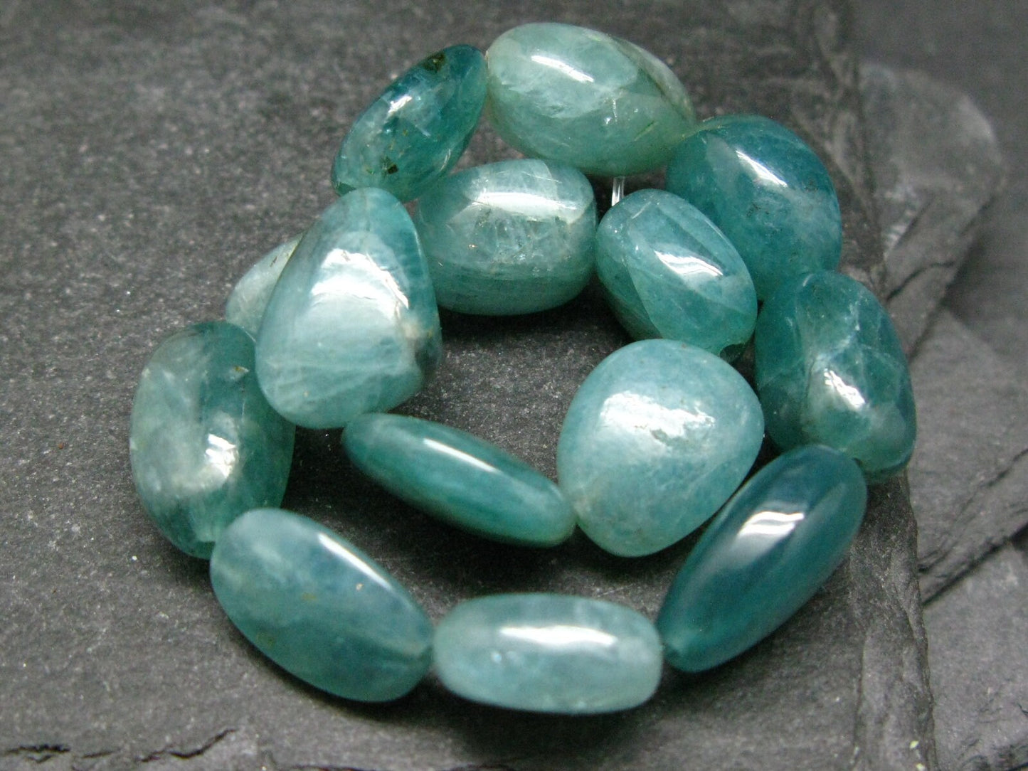 Rare Grandidierite Genuine Bracelet ~ 7 Inches ~ 15mm Tumbled Beads