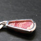 Rhodochrosite Silver Plated Pendant From Argentina - 1.3" - 5.54 Grams