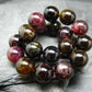 Watermelon Bicolor Tourmaline Genuine Bracelet ~ 7 Inches ~ 11mm Round Beads