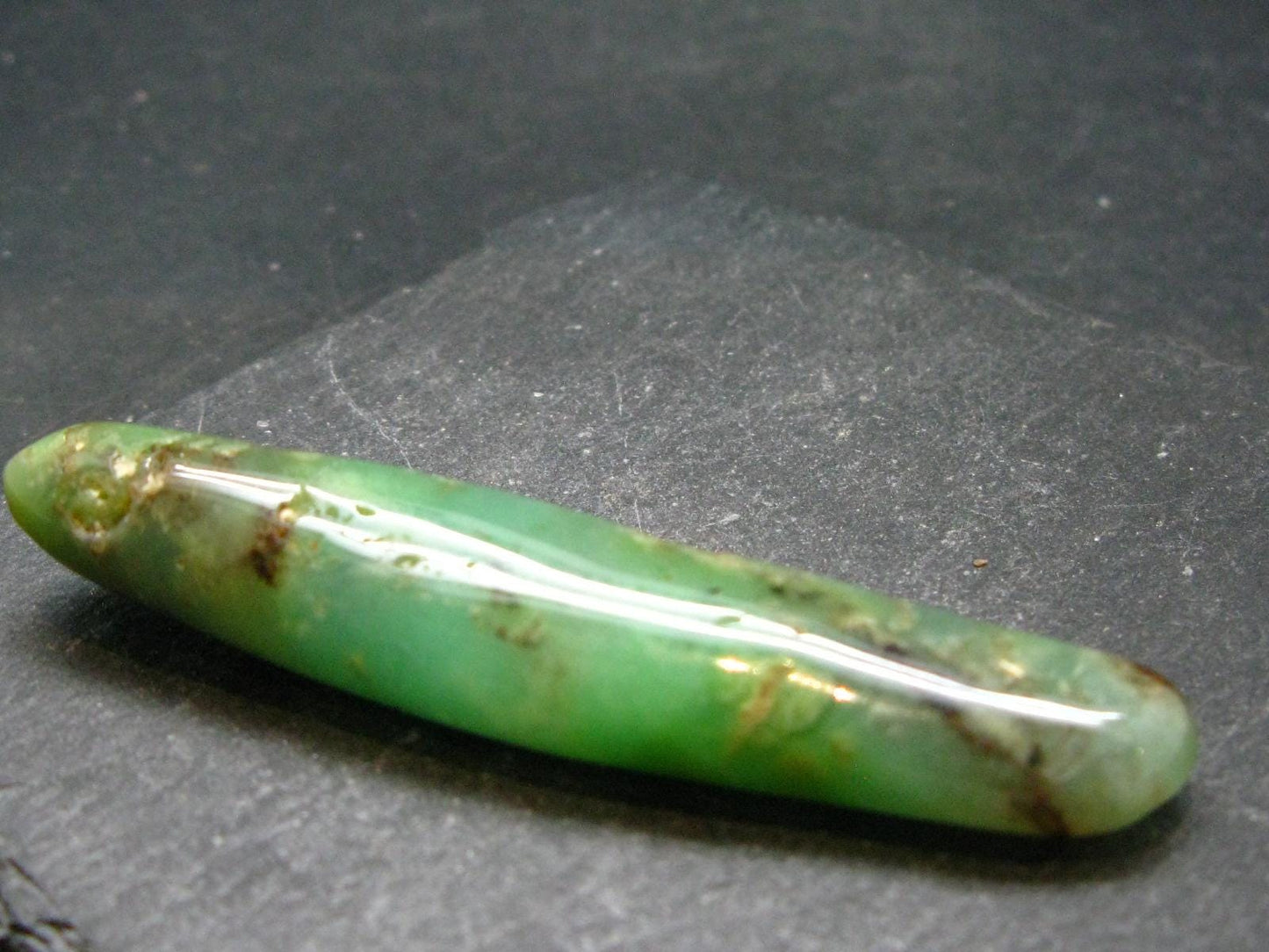 Rich Green Chrysoprase Polished Tumbled Stone From Australia - 2.8"