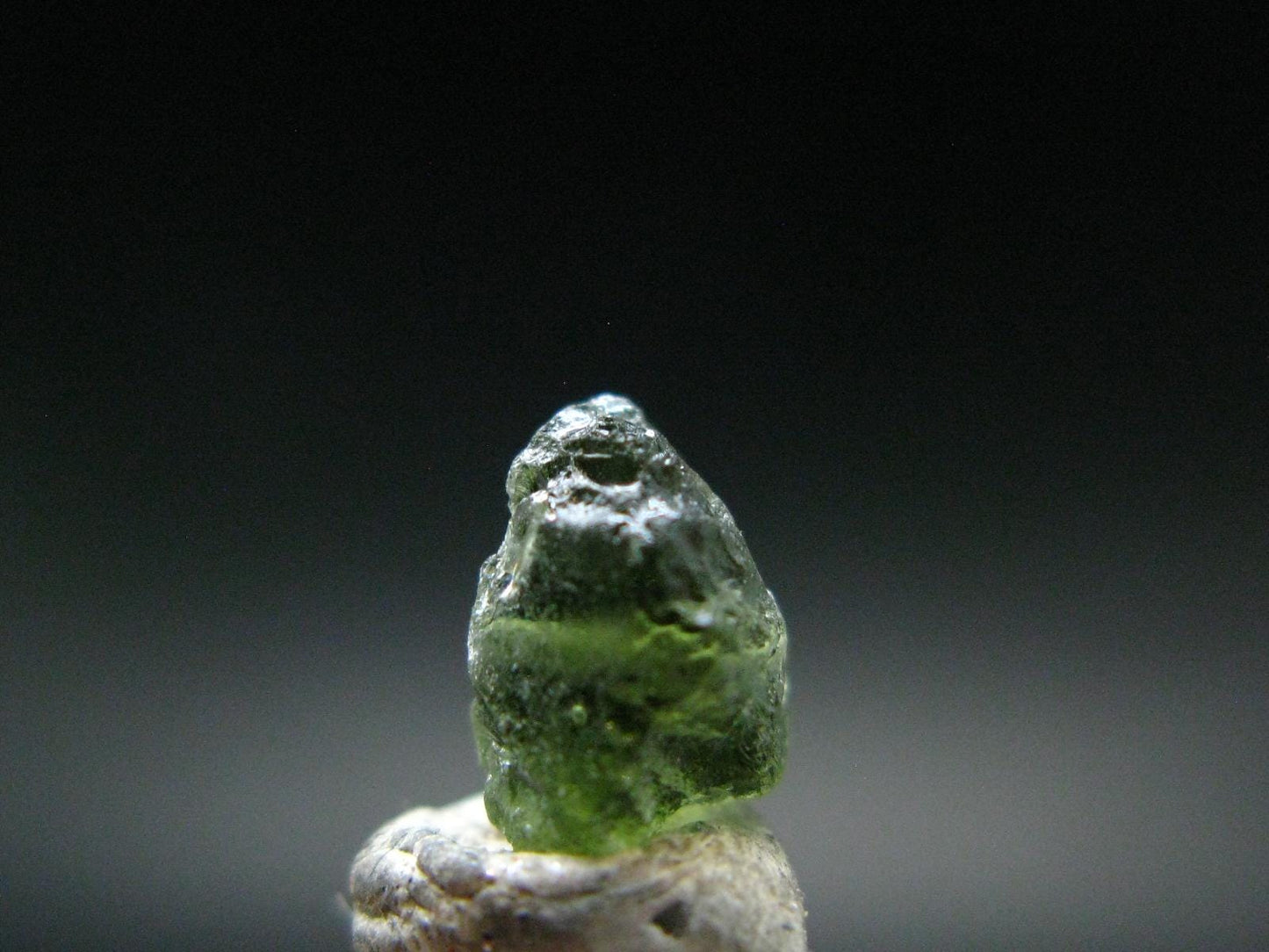 Moldavite Tektite Raw Bead from Czech Republic - 8 mm - 2.25 Carats