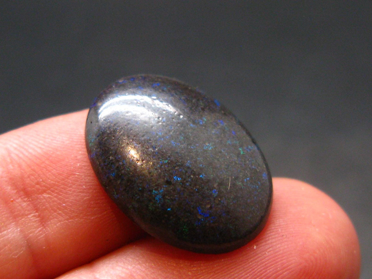 Fine Black Opal Cabochon from Australia - 0.7" - 1.44 Grams