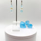 Swiss Blue Topaz & Citrine Gemstone Drop Earrings - Weight 8.14 Grams