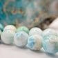 Larimar Jewelry Beaded Necklace Natural Blue Stone Necklace Unique Gift