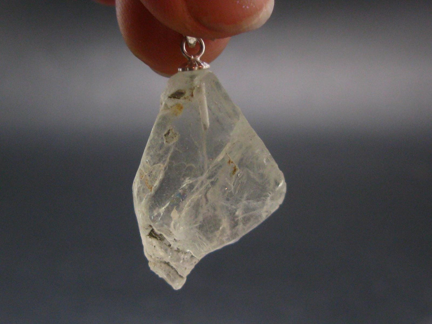 Bytownite Golden Labradorite Silver Pendant From Mexico - 1.3"