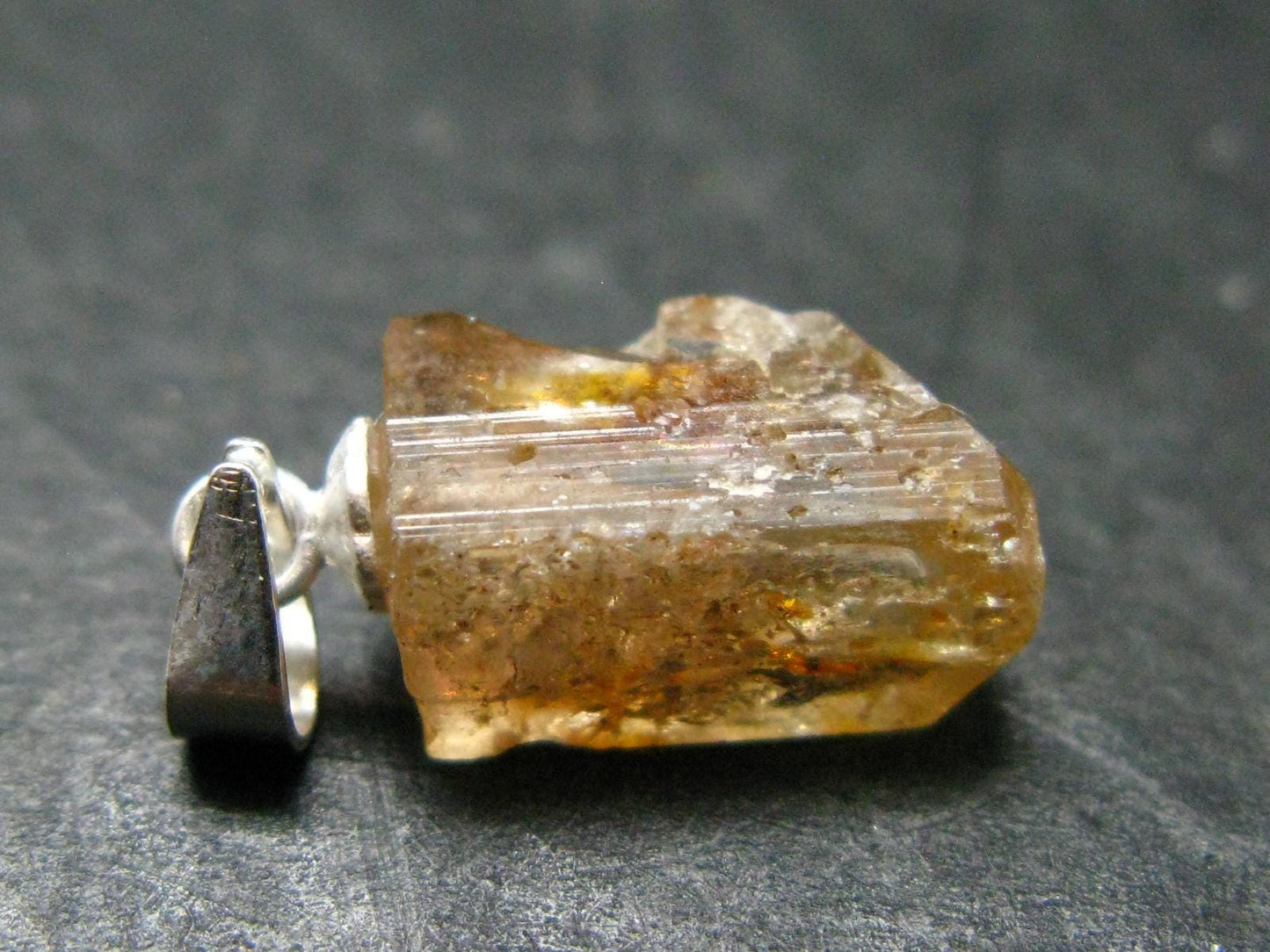 Imperial Topaz Crystal Pendant From Brazil - 0.8" - 1.35 Grams