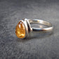 Fabulous Untreated Imperial Topaz 925 Silver Ring from Brazil - Size 9 - 3.34 Grams