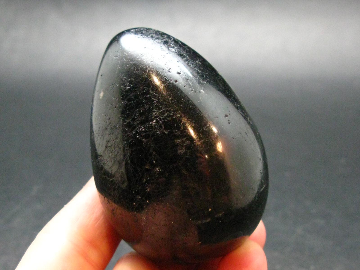 Black Tourmaline Schorl 2.4" Egg From Brazil - 160.0 Grams
