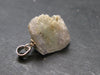 Gray Herderite Silver Pendant from Africa - 0.8" - 2.8 Grams