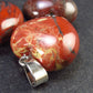 Lot of 3 Natural Puffed Heart Red Jasper Pendant from Madagascar