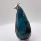 Chrysocolla Pendant Blue Green Gemstone Silver Necklace Natural Stone Statement Jewelry Gift
