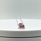 Ruby Drop Necklace | Sterling Silver | Elegant July Birthstone Jewelry