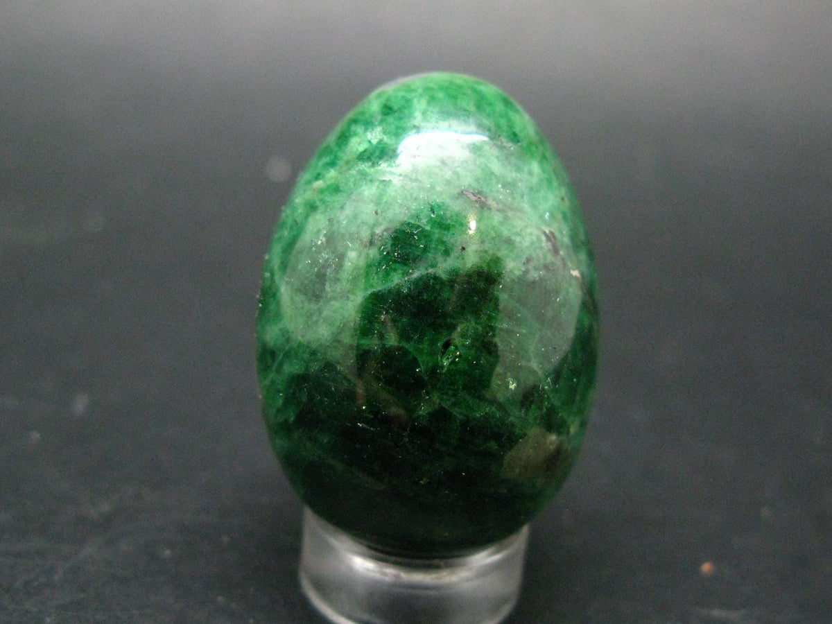 Gem Tsavorite Garnet Egg From Tanzania - 32.05 Grams - 1.3"