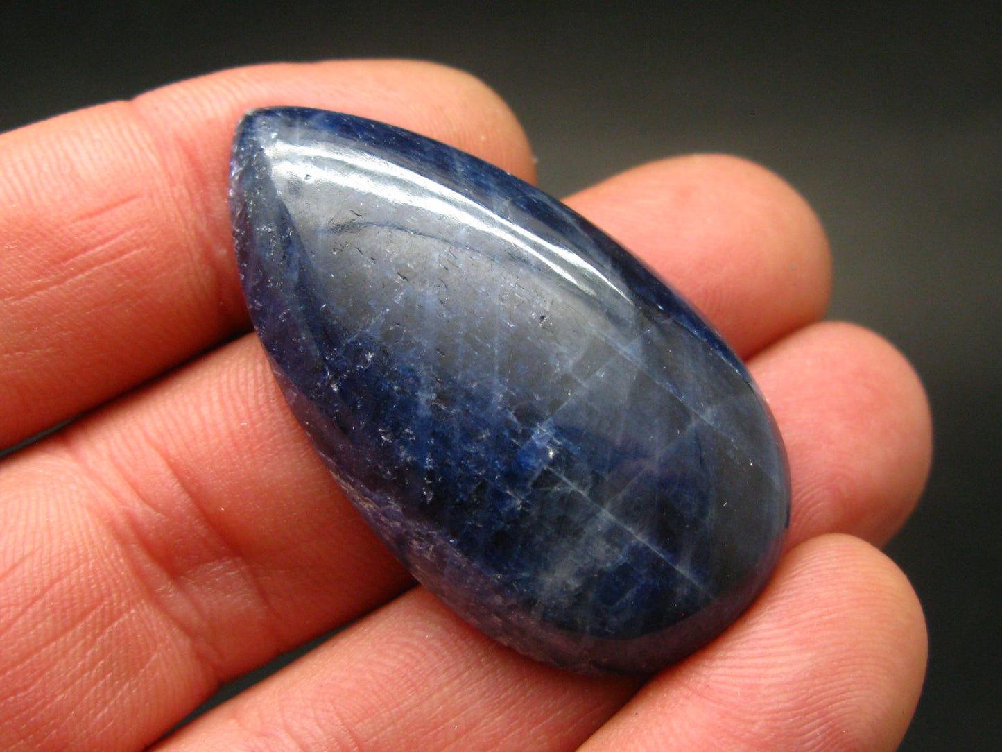 Blue Sapphire Corundum Cabochon From Madagascar - 1.8" - 23.01 Grams