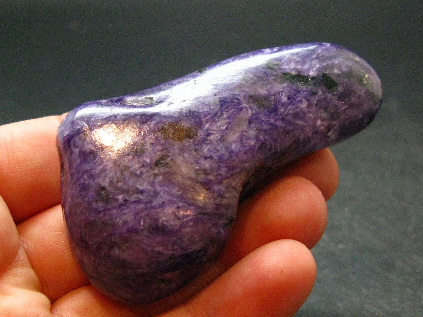 Large Nice Charoite Tumbled Stone from Russia - 52.81 Grams - 2.6"