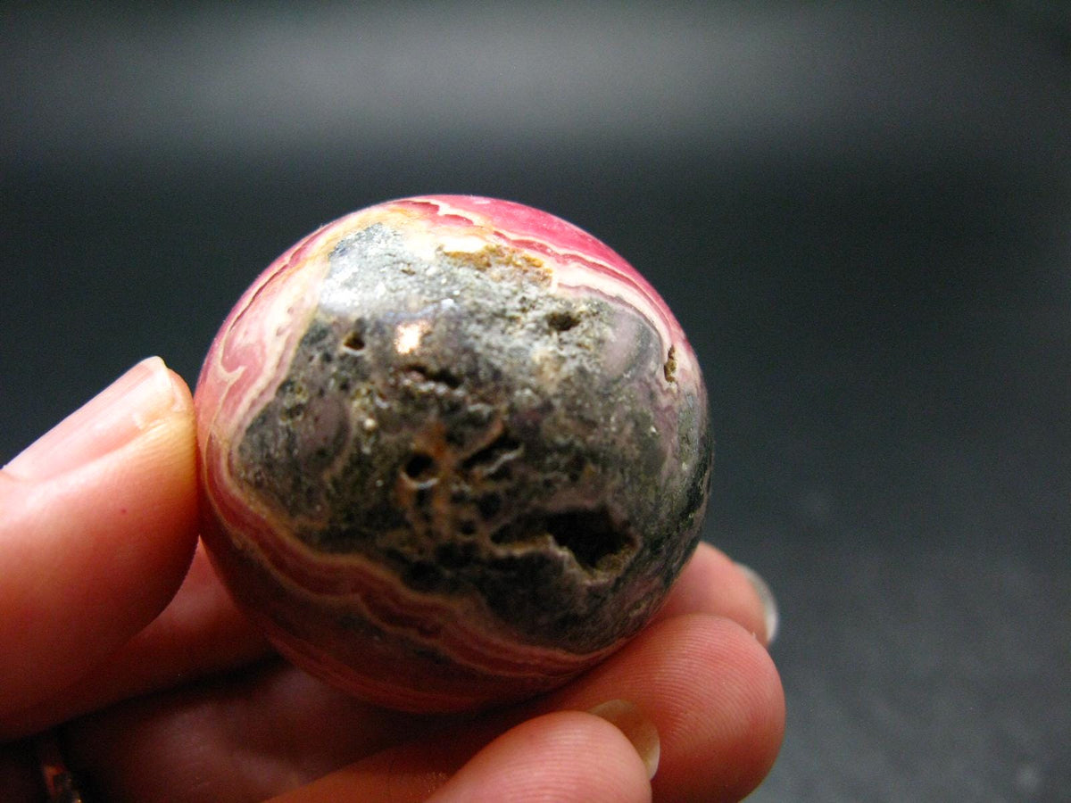 Rhodochrosite Sphere Ball from Argentina - 1.5" - 97.07 Grams