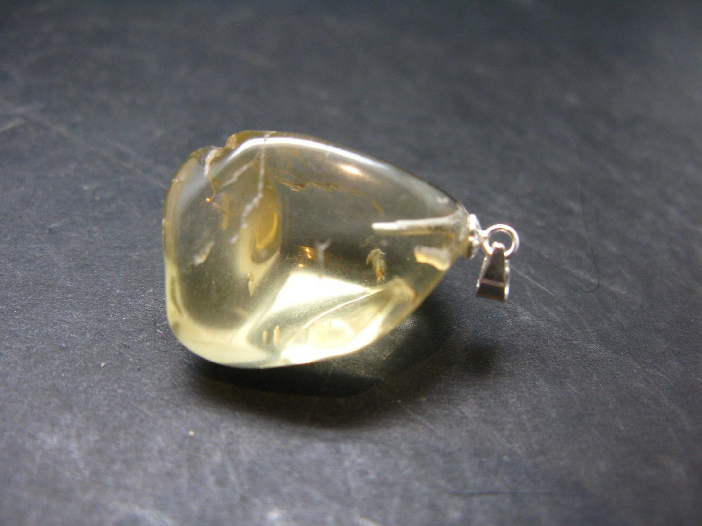Bytownite Golden Labradorite Silver Pendant From Mexico - 1.2"