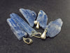 Lot of 5 Blue Kyanite (Paraiba) Crystal Pendants FromTanzania