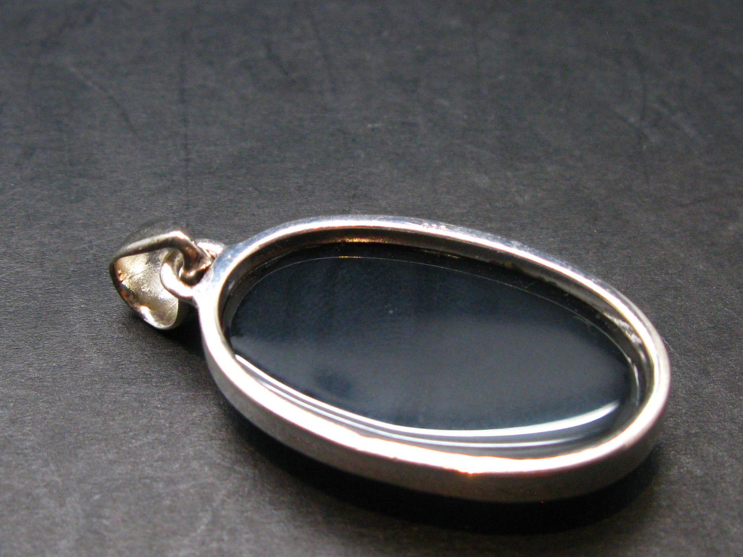 Black Onyx Silver Pendant - 8.85 Grams