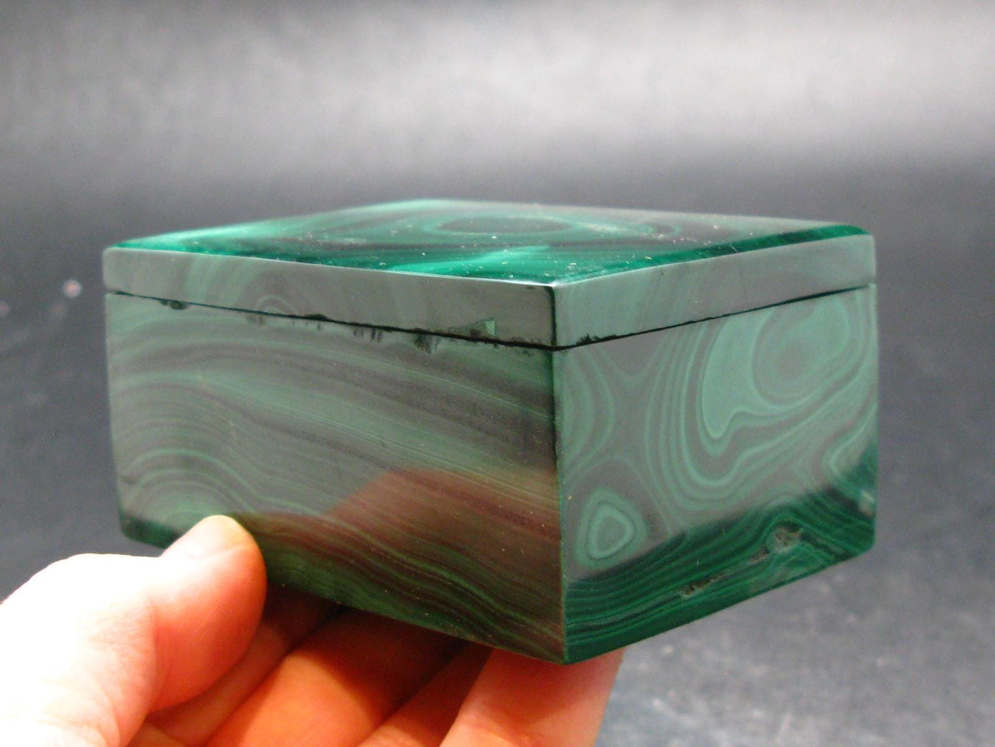 Rich Vibrant Green Malachite Box From Congo - 3.0" - 303.05 Grams