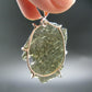 Moldavite Tektite Silver Pendant from Czech Republic - 1.6" - 3.00 Grams
