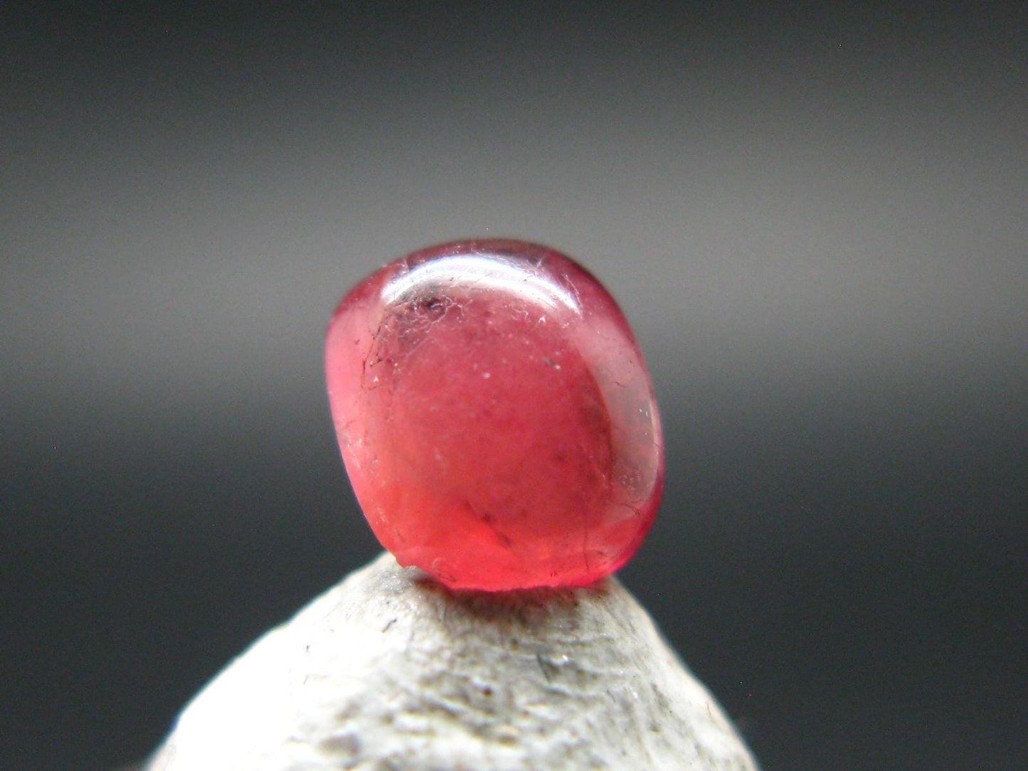 Rare Gem Bixbite Red Beryl Emerald Cabochon From Utah USA - 0.67 Carats - 5.5x4.7 mm