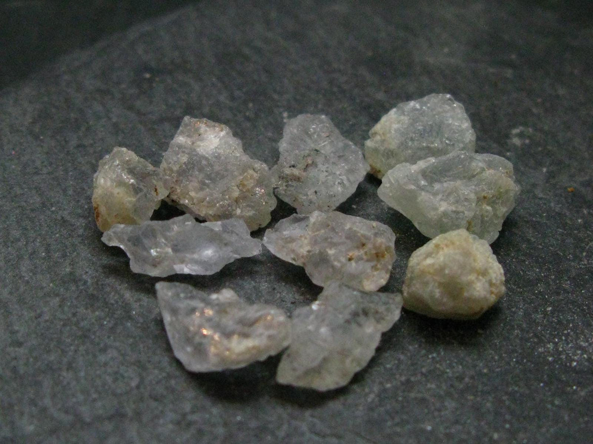 Lot of 10 Gray Herderite Crystals from Africa - 6.75 Grams