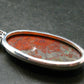 Crimson Cuprite w/ Chrysocola Silver Plated Pendant from Mexico - 2.1" - 11.72 Grams