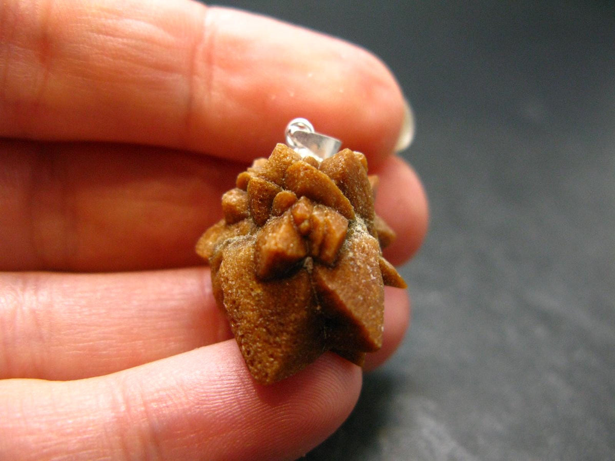 Rare Glendonite Crystal Silver Pendant from Russia - 1.0" - 6.16 Grams