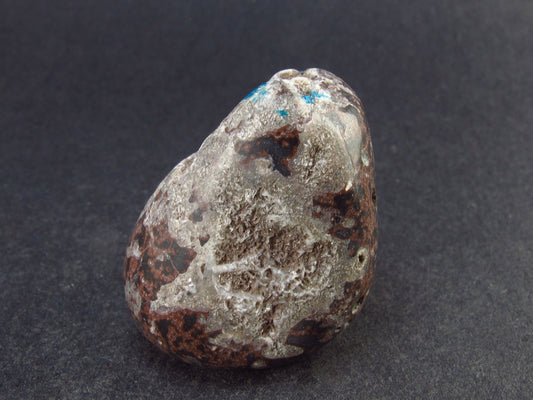 Cavansite on Stilbite Tumbled Stone From India - 1.4" - 29.1 Grams