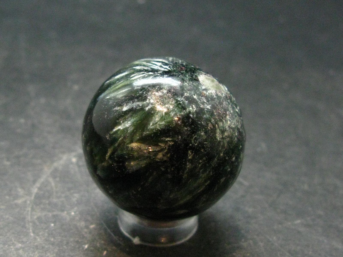 Nice Polished Seraphinite Clinochlore Sphere From Russia - 1.2" - 38.29 Grams
