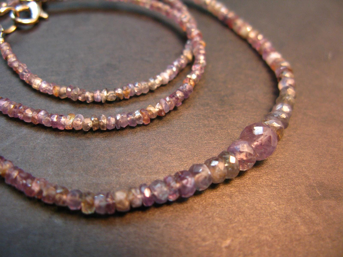 Extremely Rare Alexandrite Necklace - 19" - Rondelle Facetted Beads - 41 Carats