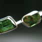 Green Tourmaline Silver Twister Bracelet From Brazil - 7.37 Grams