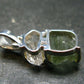 Moldavite & Herkimer Diamond Silver Pendant - 1.0" - 2.40 Grams