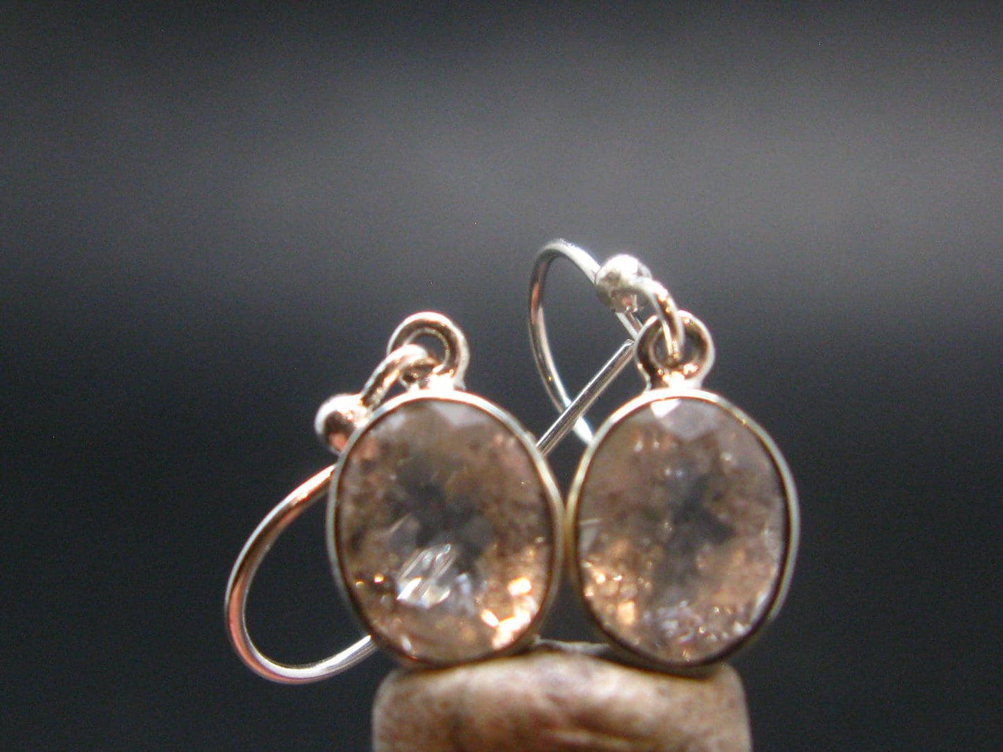 4.04 Carat Phenakite Phenacite Sterling Silver Earrings from Russia